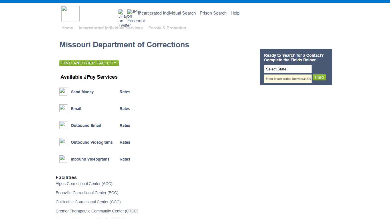 Missouri Department of Corrections